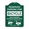 Signmission Reserved Parking for Bicycle Unauthorized Vehicles Towed Away With Tow Away Graphic, GW-1824-23131 A-DES-GW-1824-23131 - alternate 1